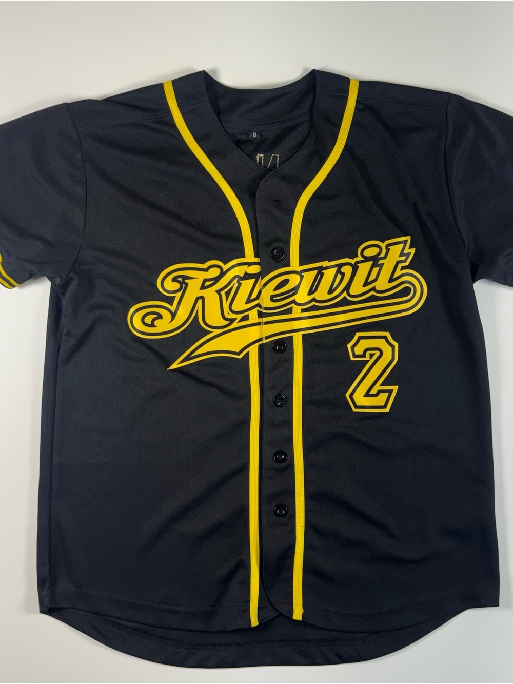 Kids' Black & Yellow Baseball Jersey
